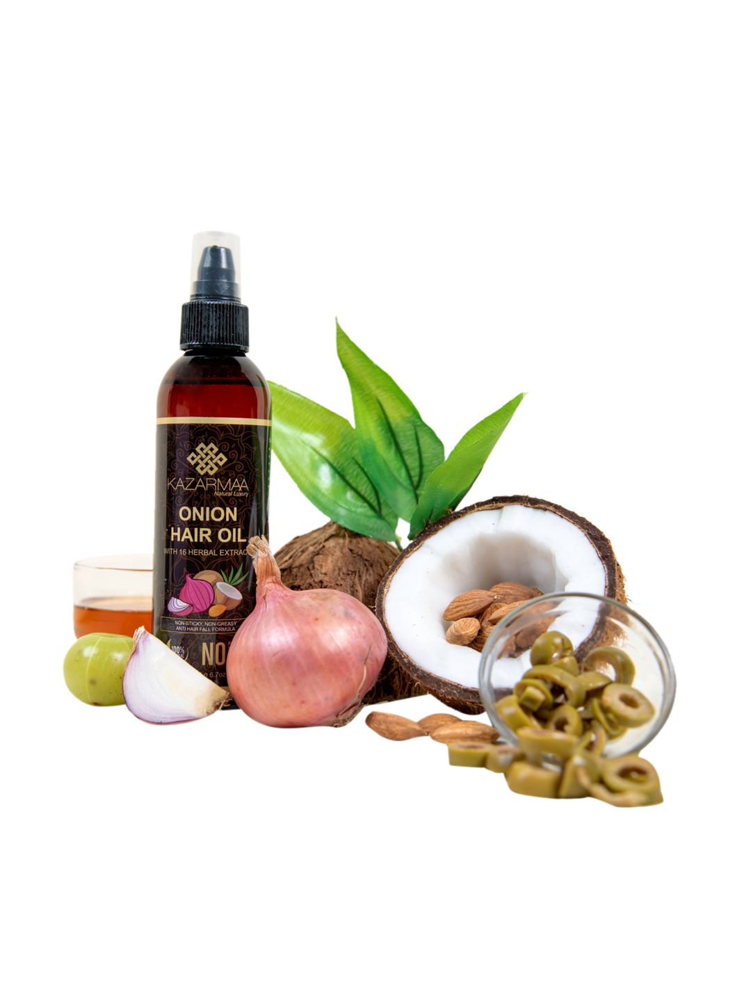 KAZARMAA Onion Hair Oil with 16 Herbal Extracts - 200 ml Price in India