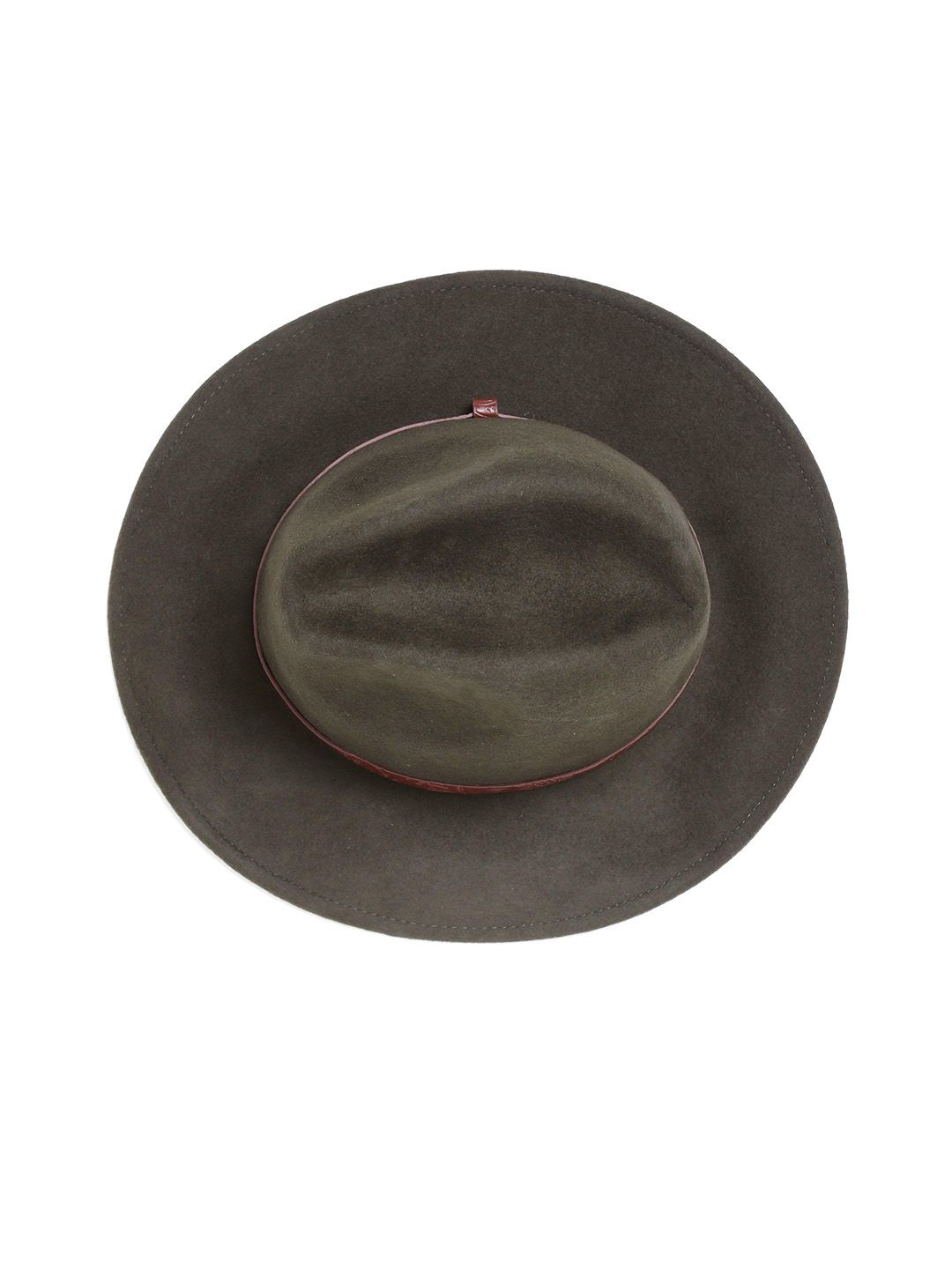 Buy FOREVER 21 Women Olive Green Fedora Hat - Hat for Women  display picture 2