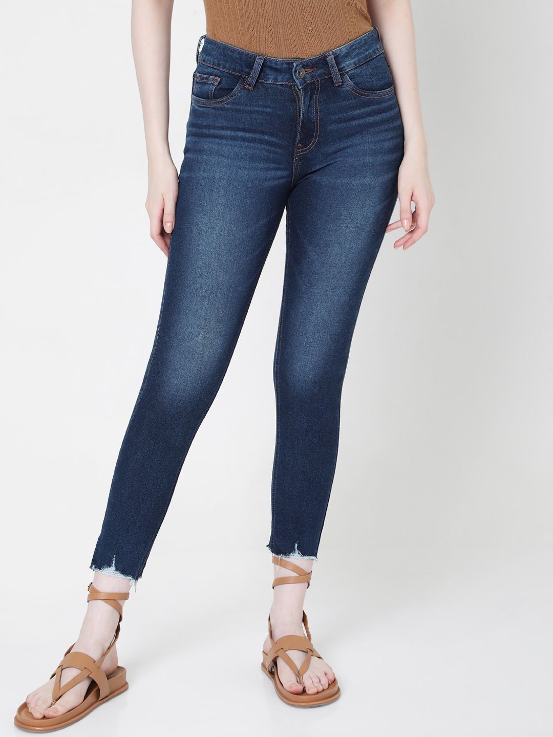 Vero Moda Women Blue Slim Fit Light Fade Jeans Price in India