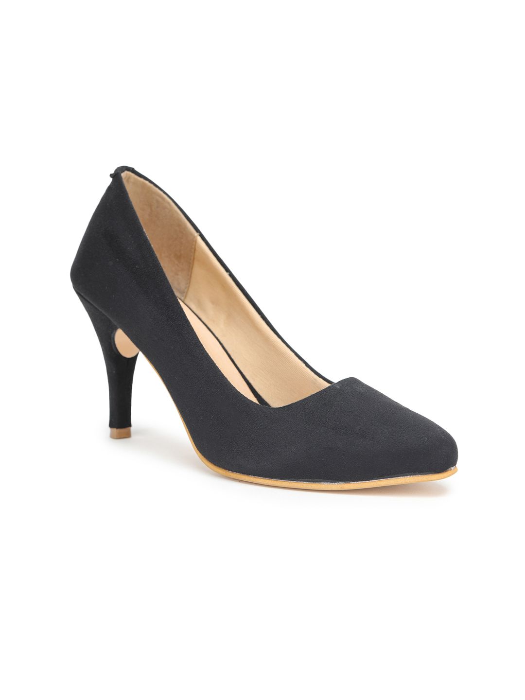 SAPATOS Black Suede Pumps Price in India