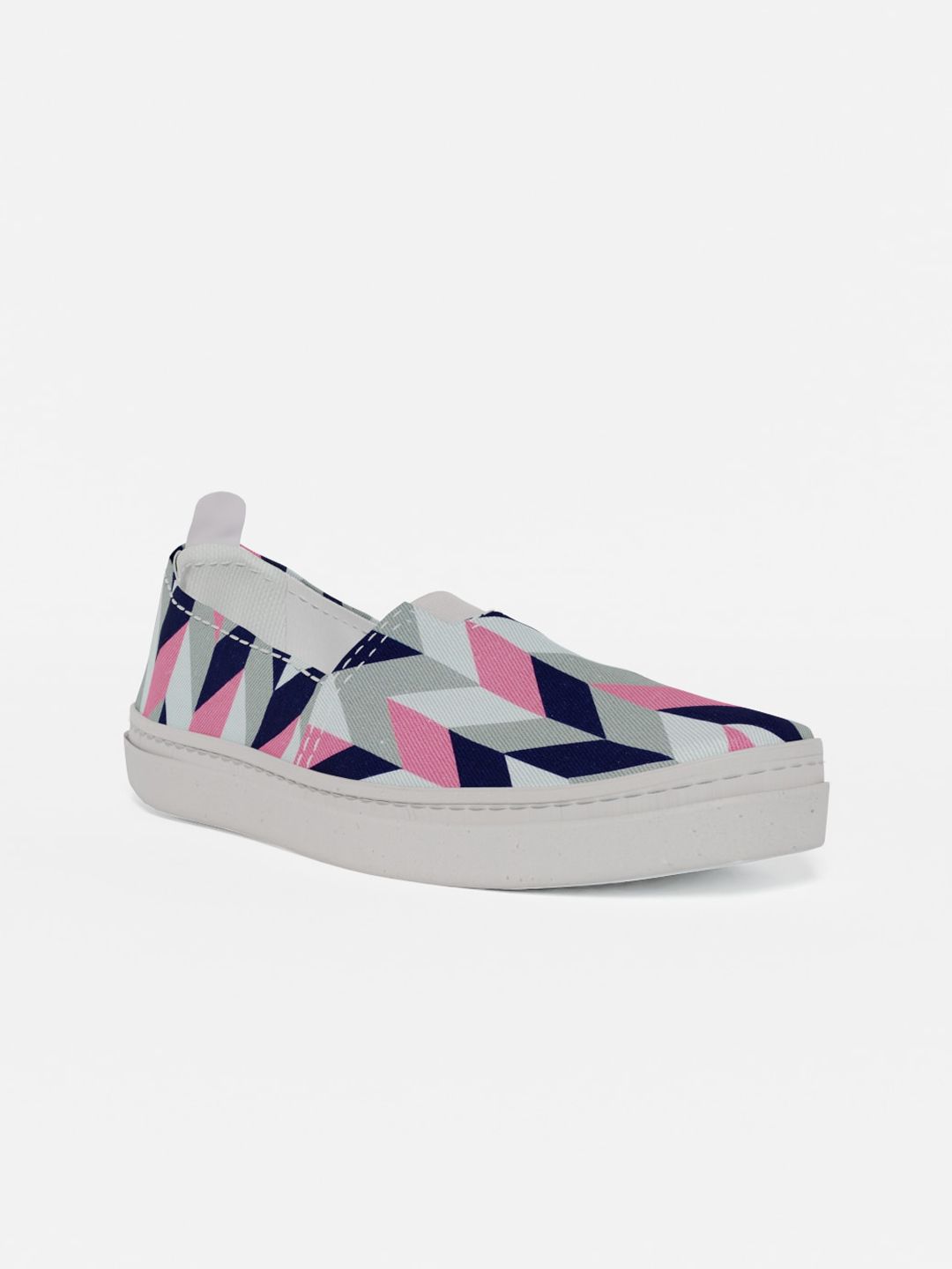 LOKAIT The Sneakers Company Women Multicoloured Striped Slip-On Sneakers Price in India