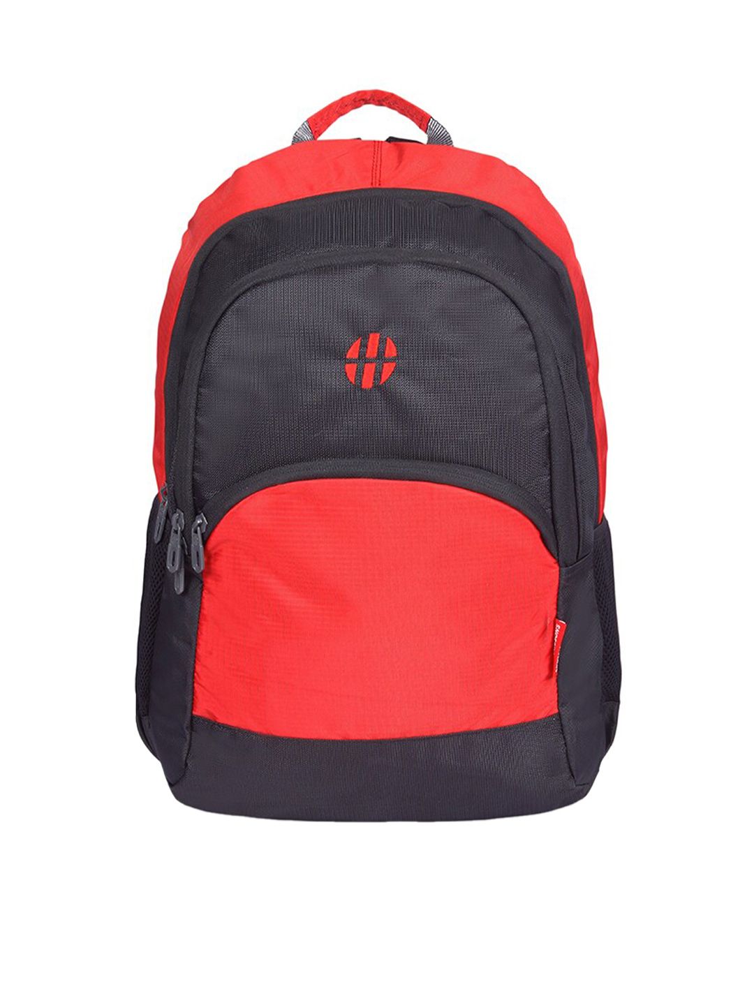 Harissons Unisex Black & Red Colourblocked Backpack Price in India