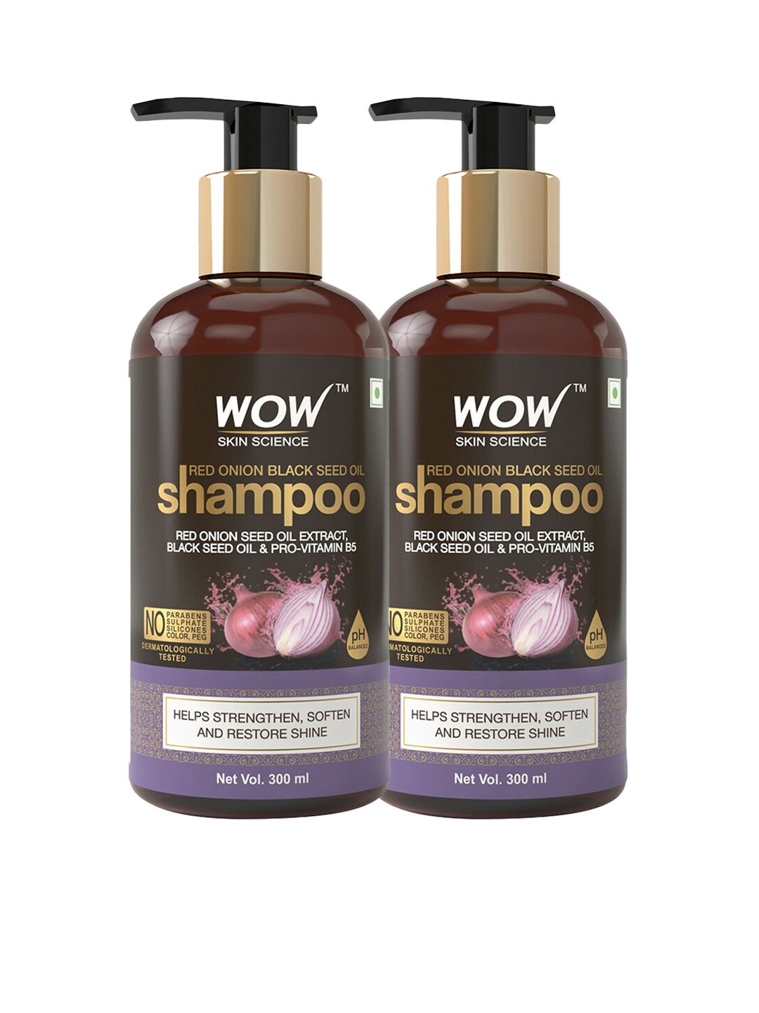 WOW SKIN SCIENCE Set of 2 Onion Black Seed Oil Shampoo Price in India
