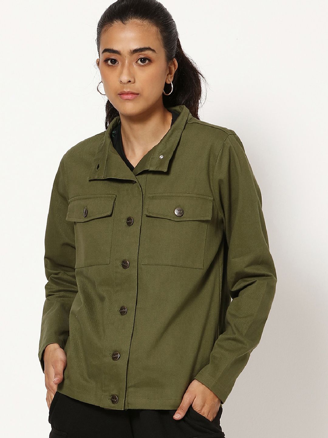 Bewakoof Women Green Tailored Jacket Price in India