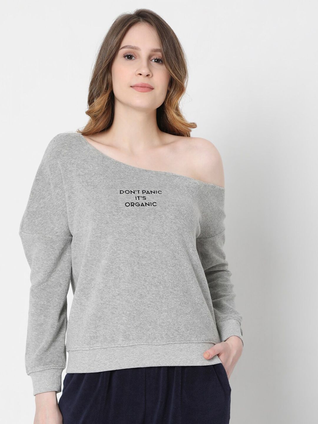 Vero Moda Women Grey Sweatshirt Price in India