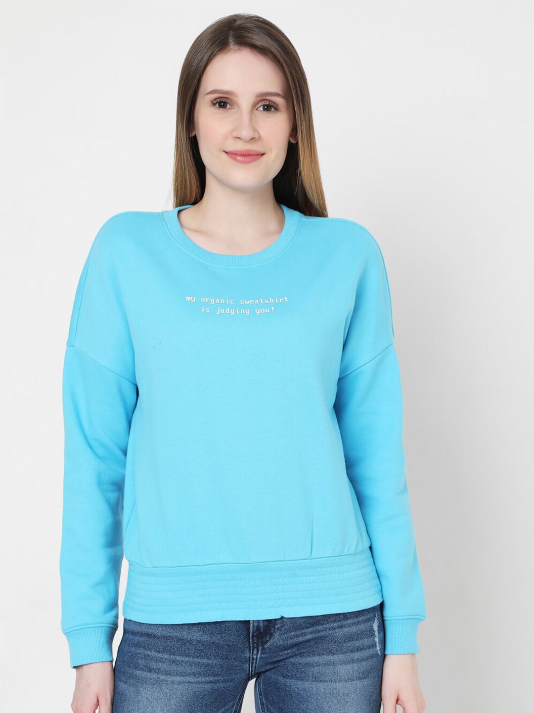 Vero Moda Women Blue Sweatshirt Price in India