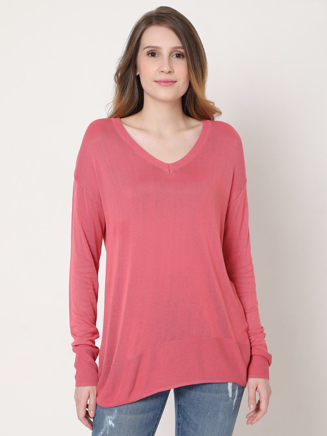 Vero Moda Women Pink Pullover Price in India