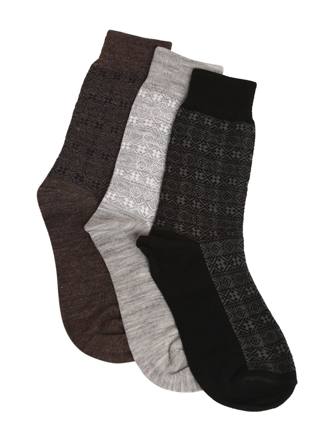 LOUIS STITCH Men Pack Of 3 Multicoloured Full Length Egyptian Cotton Socks