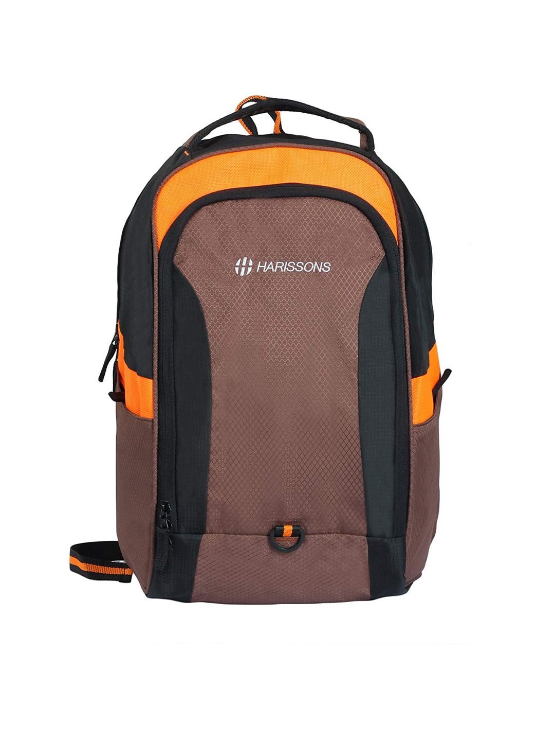 Harissons Unisex Brown & Black Colourblocked Backpack Price in India