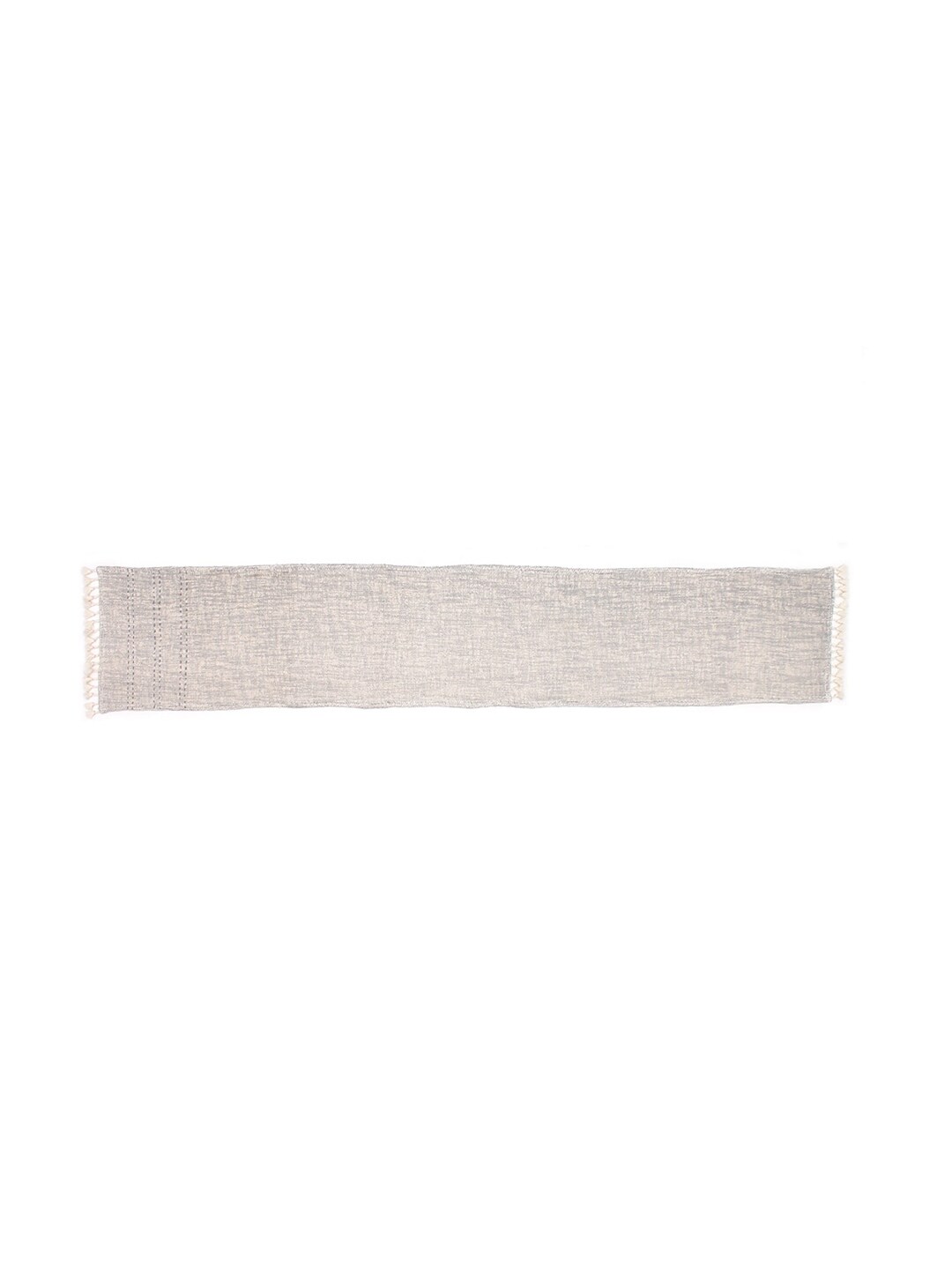 House This Grey Self Design Pure Cotton Table Runner Price in India