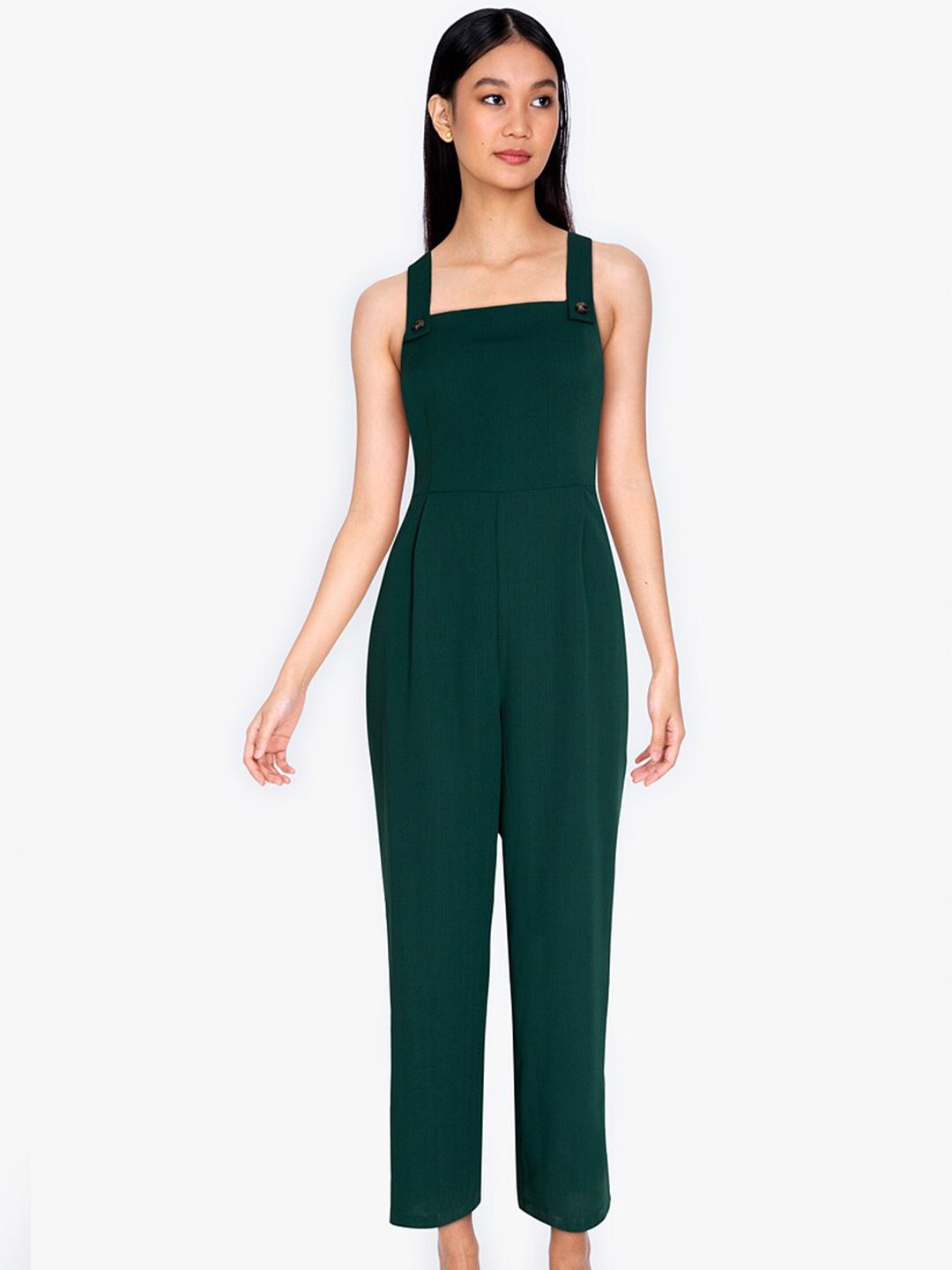 ZALORA BASICS Women Green Solid Price in India