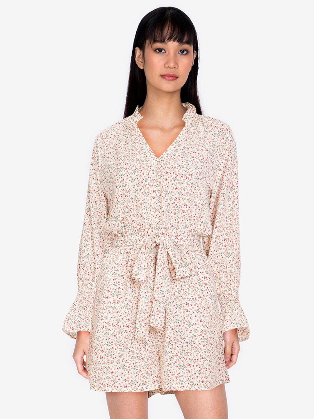 ZALORA BASICS Pink Printed Jumpsuit Price in India