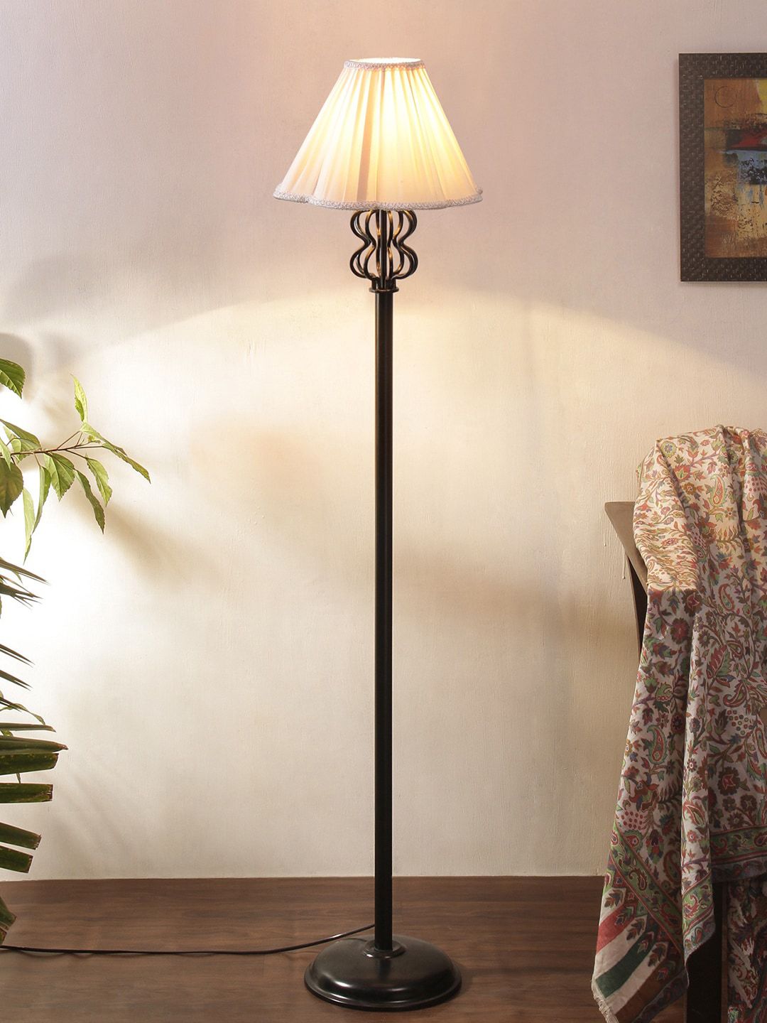 Devansh Off White Traditional Floor Lamp Price in India