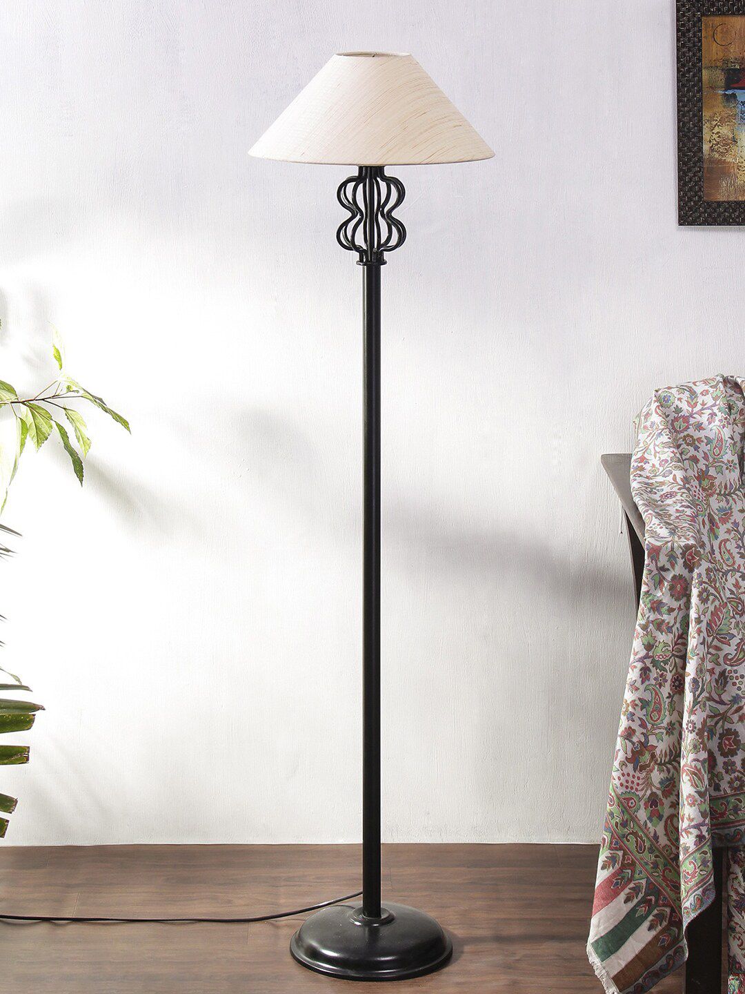 Devansh White Traditional Floor Lamp Price in India