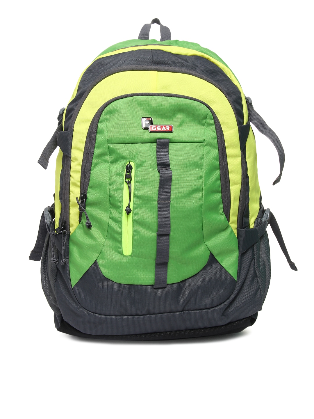 F Gear Unisex Grey & Green Colourblocked Defender V2 Backpack Price in India