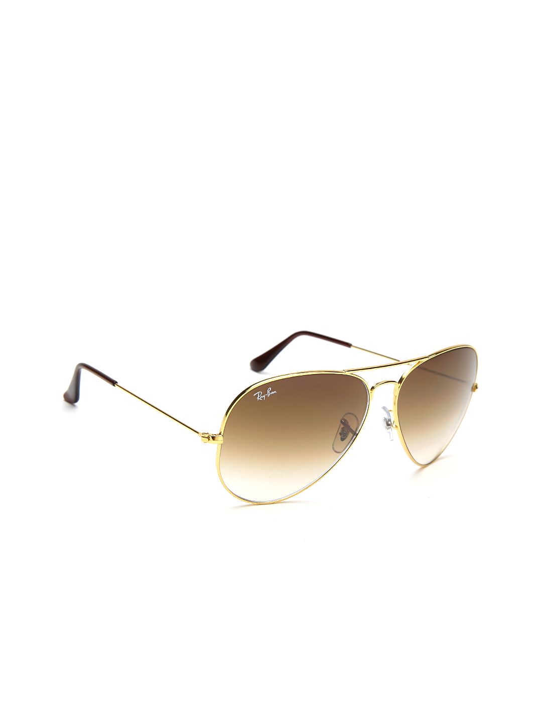 RAY-BAN Men Gradient Brown Lens Pilot Sunglasses