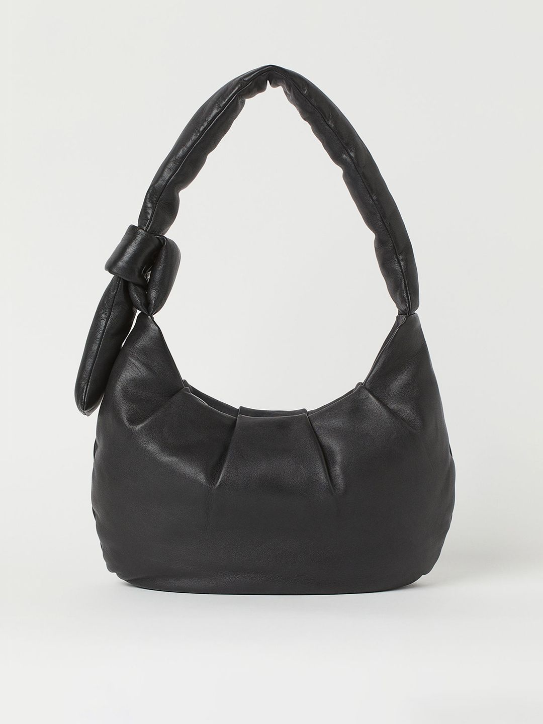 H&M Women Black Soft Leather Shoulder Bag Price in India