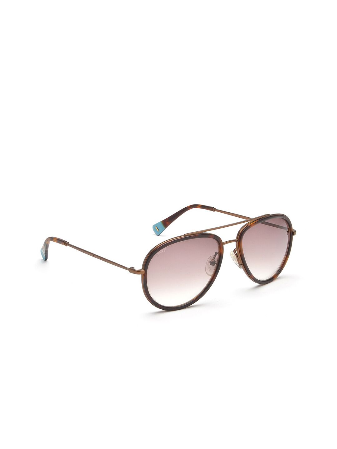 Image Unisex Pink Lens & Brown Aviator Sunglasses IMS702C6SG Price in India