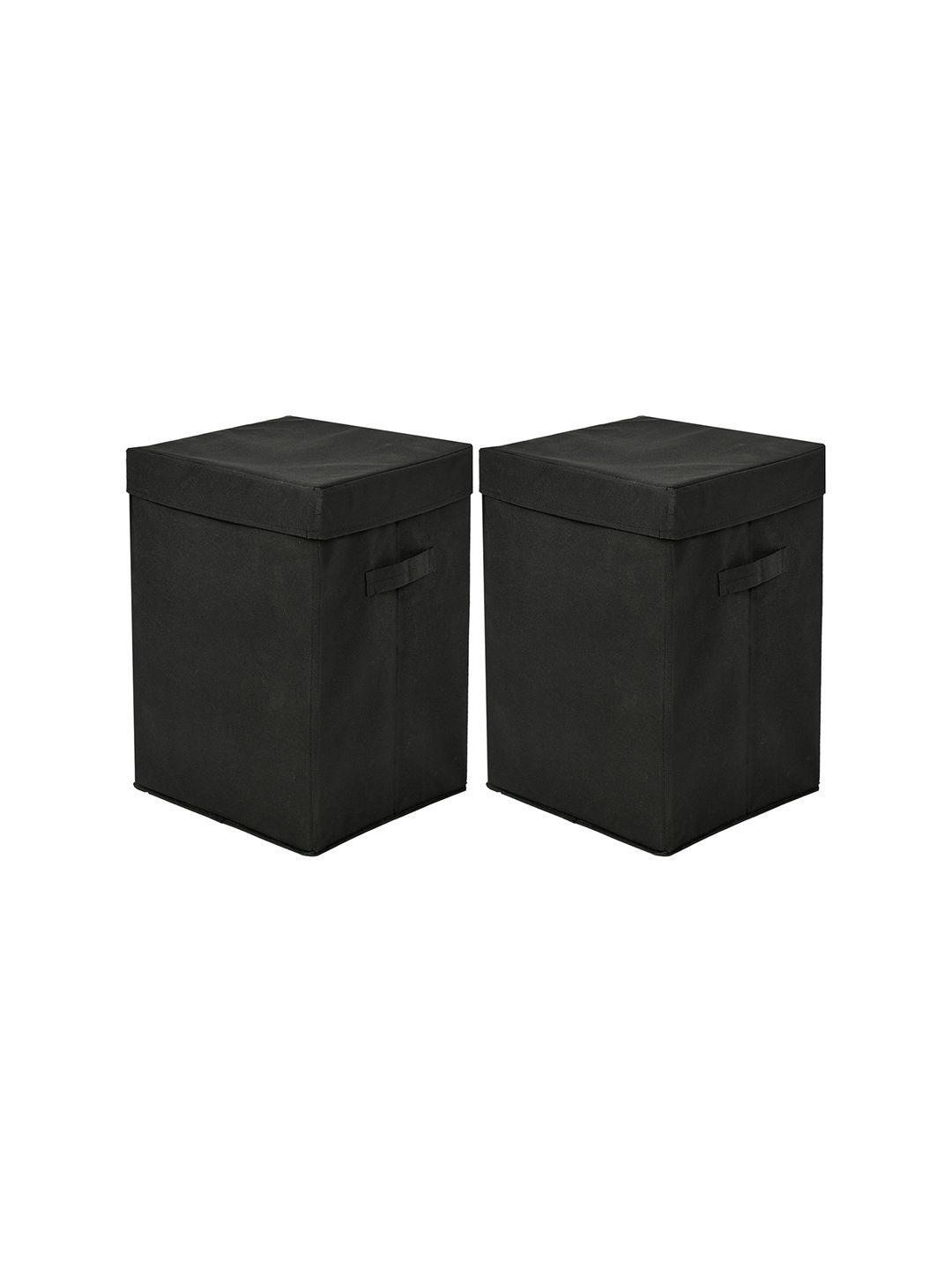 Kuber Industries Set Of 2 Black Foldable Large Laundry Bags Price in India