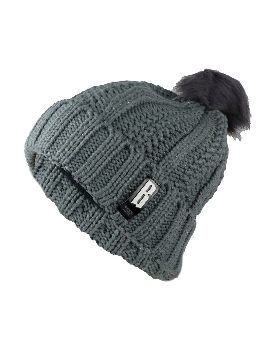 iSWEVEN Unisex Grey Beanie Price in India