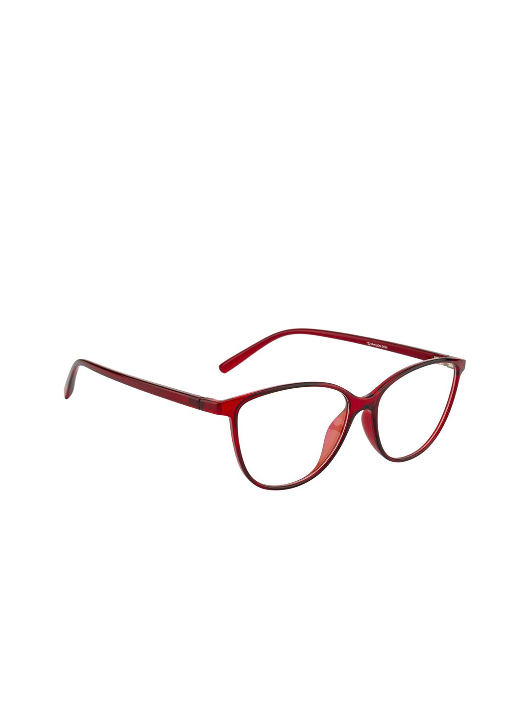 Ted Smith Women Maroon & Black Full Rim Cateye Frames Price in India