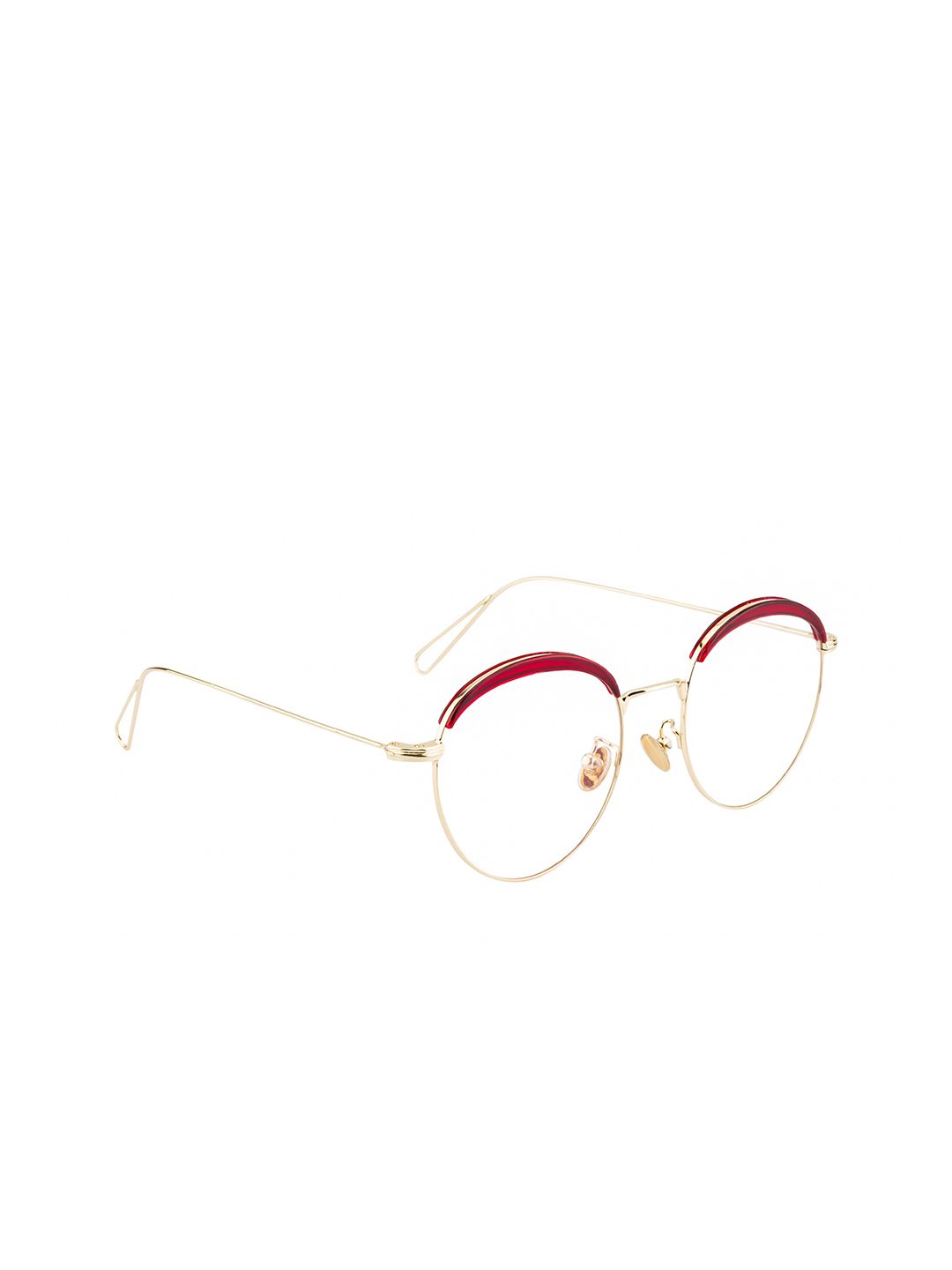 Ted Smith Unisex Gold-Toned & Red Full Rim Round Frames TSD-TR-9213_C50 Price in India