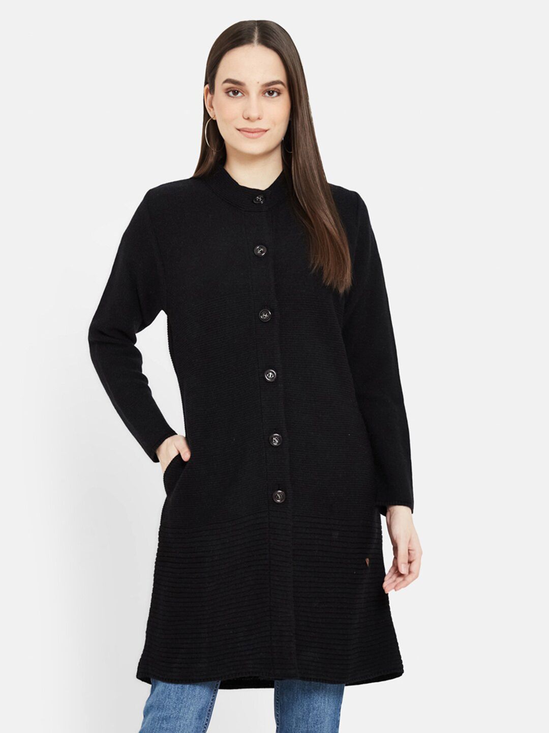 Duke Women Black Longline Cardigan Price in India