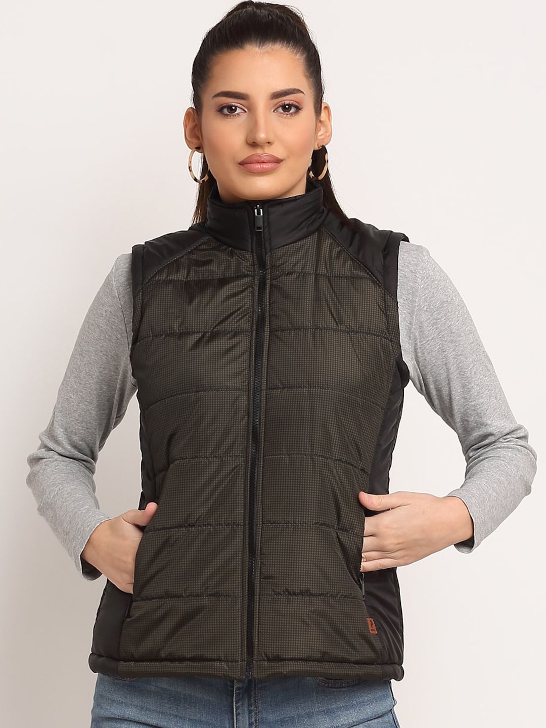 PERFKT-U Women Olive Green Lightweight Padded Jacket Price in India