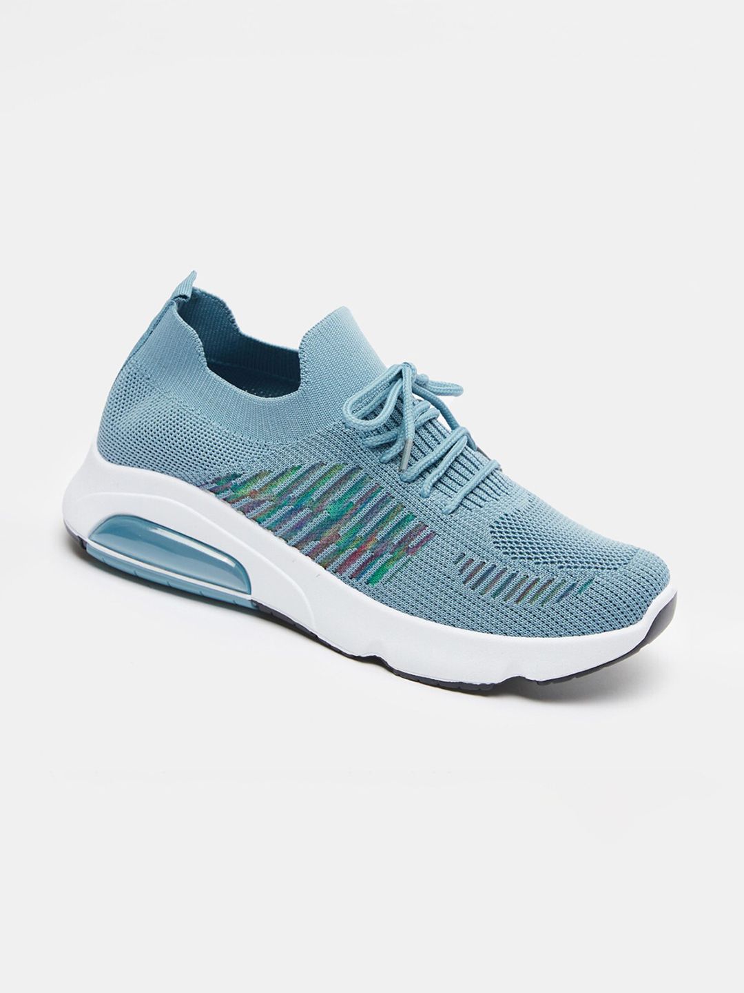 shoexpress Women Blue Textile Running Non-Marking Shoes Price in India