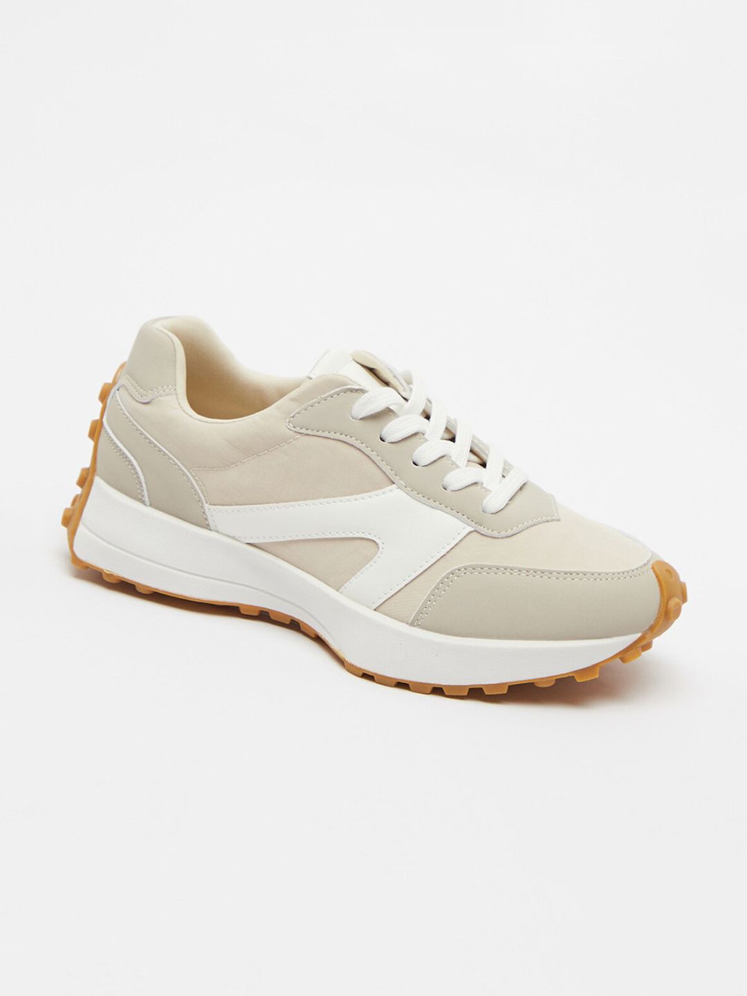 shoexpress Women Beige Walking Non-Marking Shoes Price in India