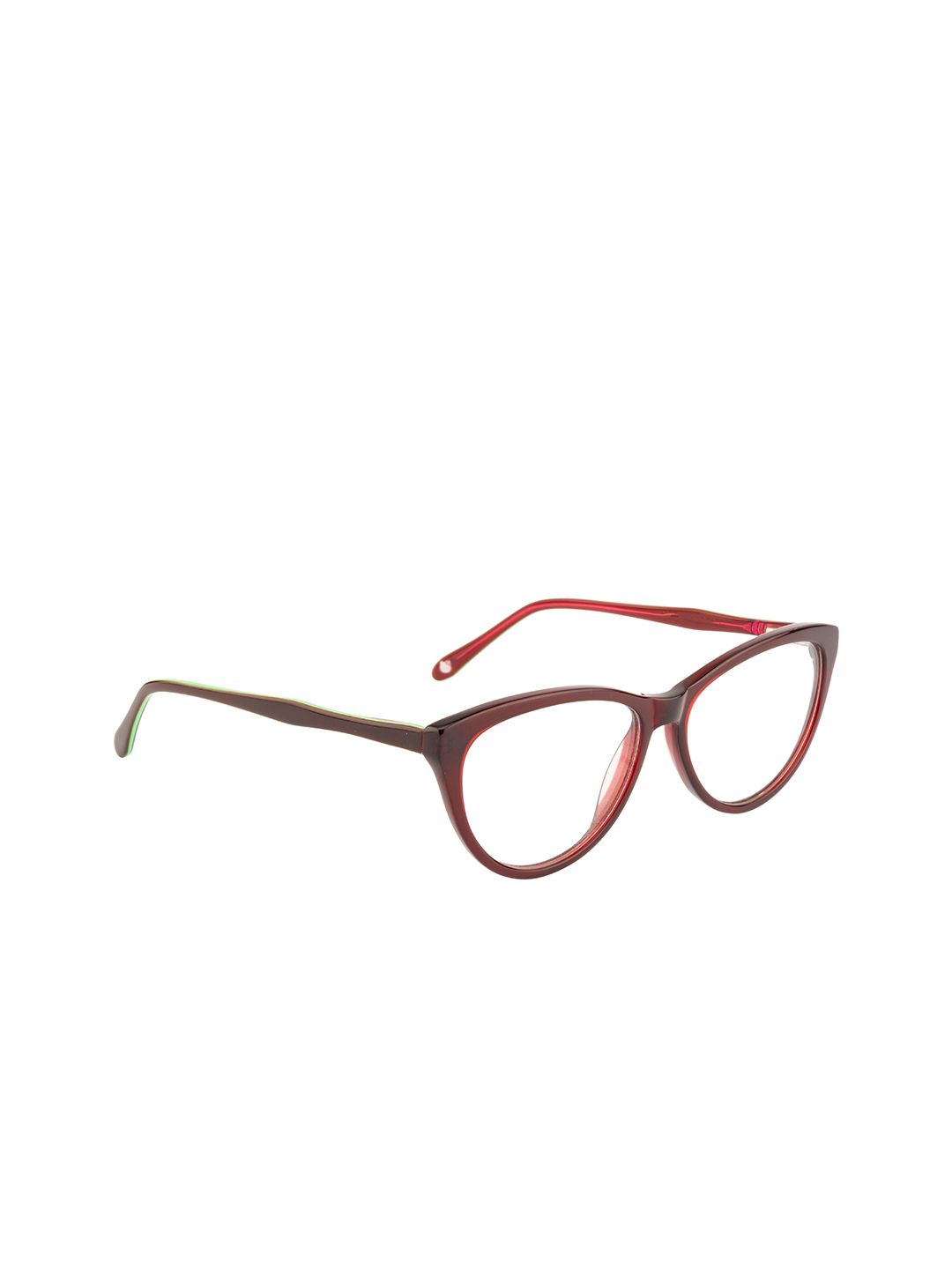 Ted Smith Women Maroon Full Rim Cateye Frames Price in India