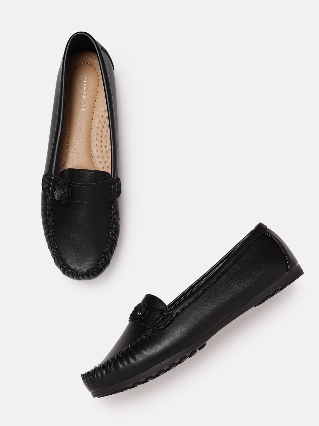 Allen Solly Women Black Solid Loafers Price in India