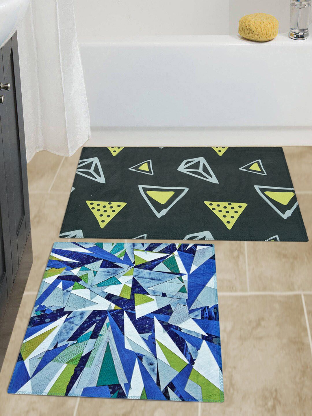 Story@home Set Of 2 Printed Anti-Skid Doormats Price in India