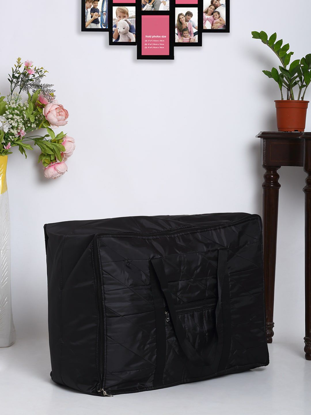 HOSTA HOMES Black Solid Foldable Multi-Utility Storage Bag Price in India