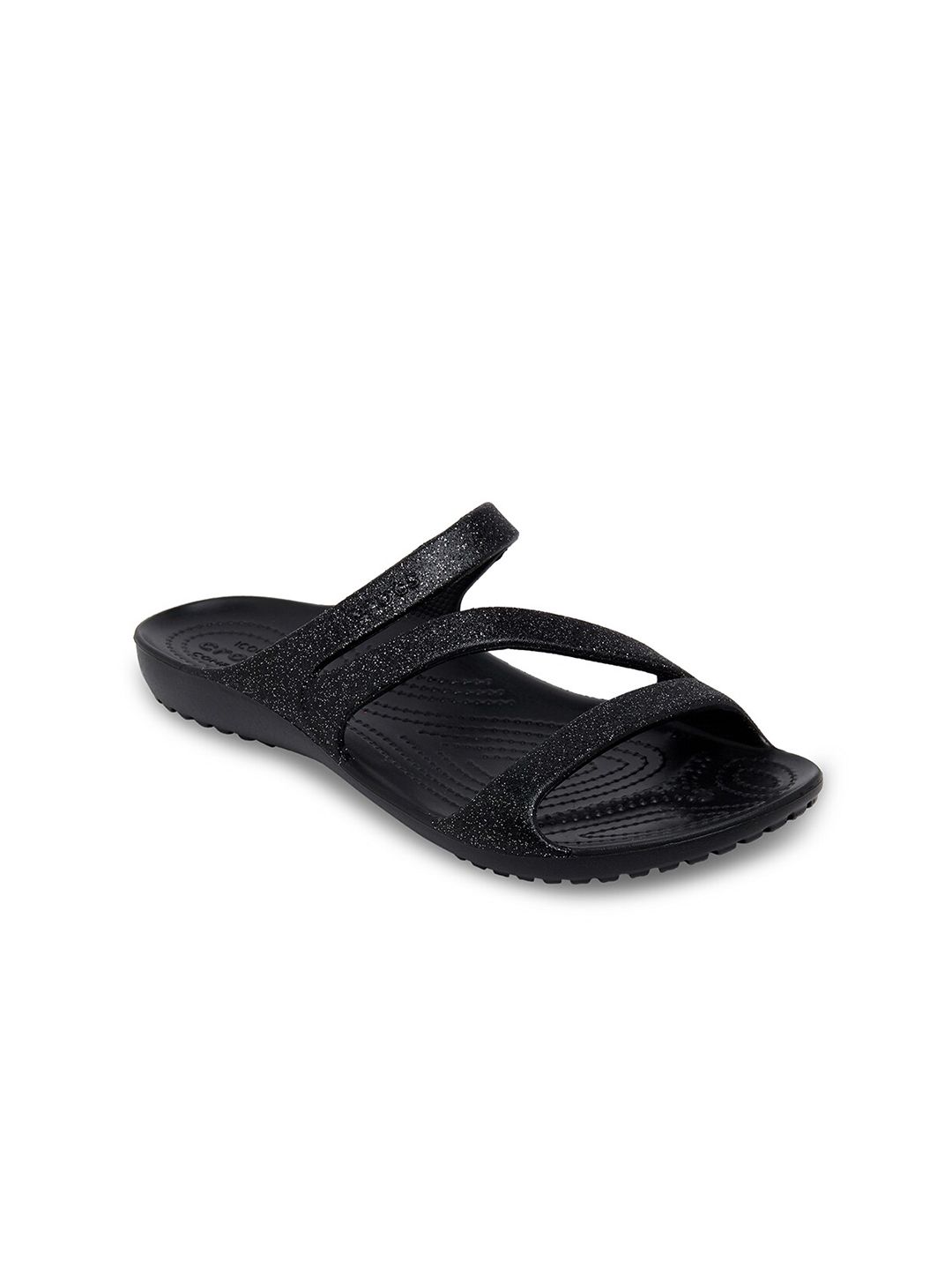 Crocs Kadee Women Black Solid Sliders Price in India