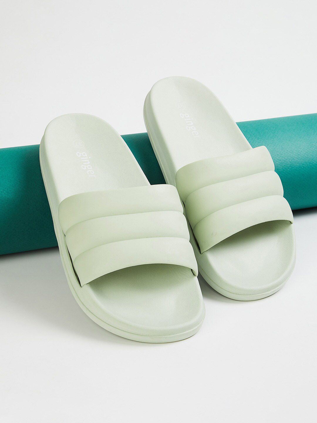 Ginger by Lifestyle Women Green Sliders Price in India