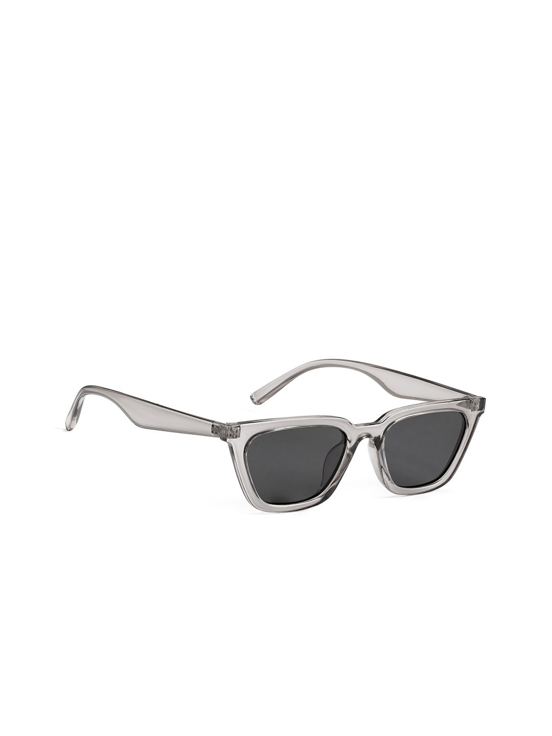 ROYAL SON Unisex Black & Gunmetal-Toned Polarised UV Protected Square Sunglasses CHI00126 Price in India