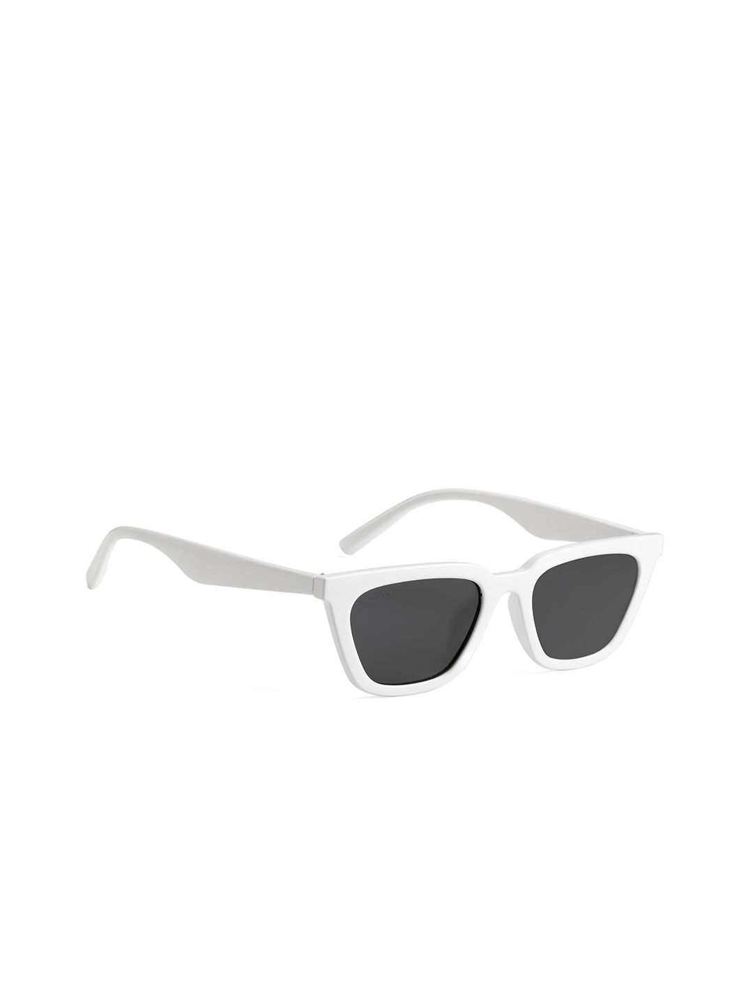 ROYAL SON Unisex Black Lens & White Square Sunglasses with Polarised and UV Protected Lens Price in India