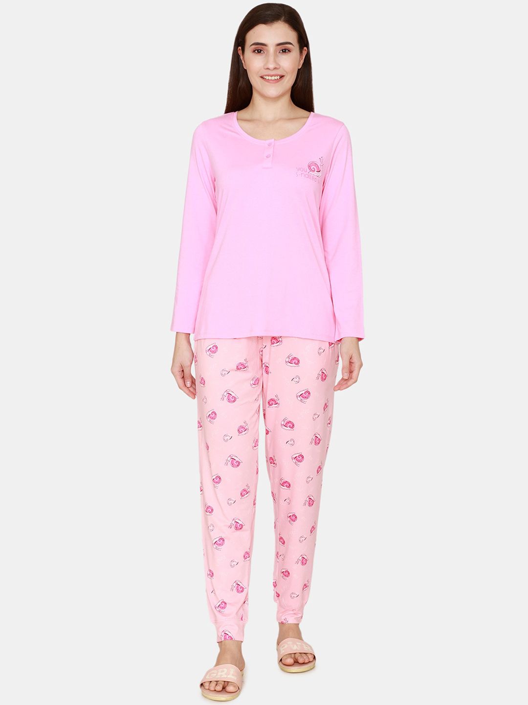 Zivame Women Pink Night suit Price in India