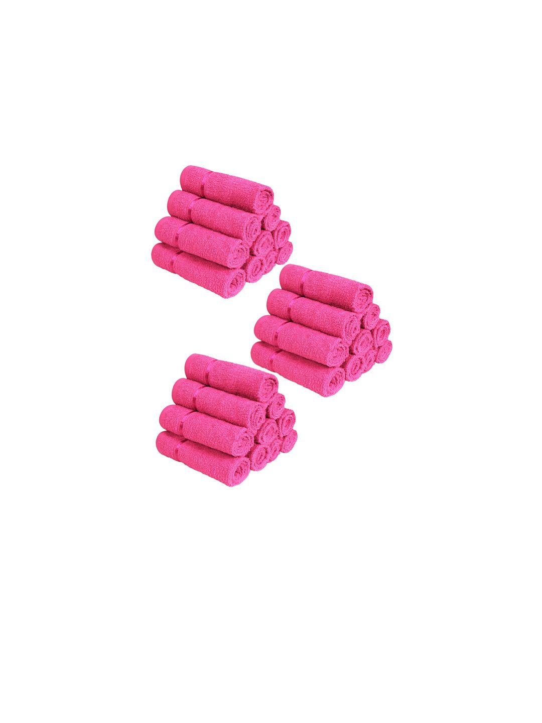 Story@home Set Of 30 Pink Solid 450 GSM Pure Cotton Face Towels Price in India