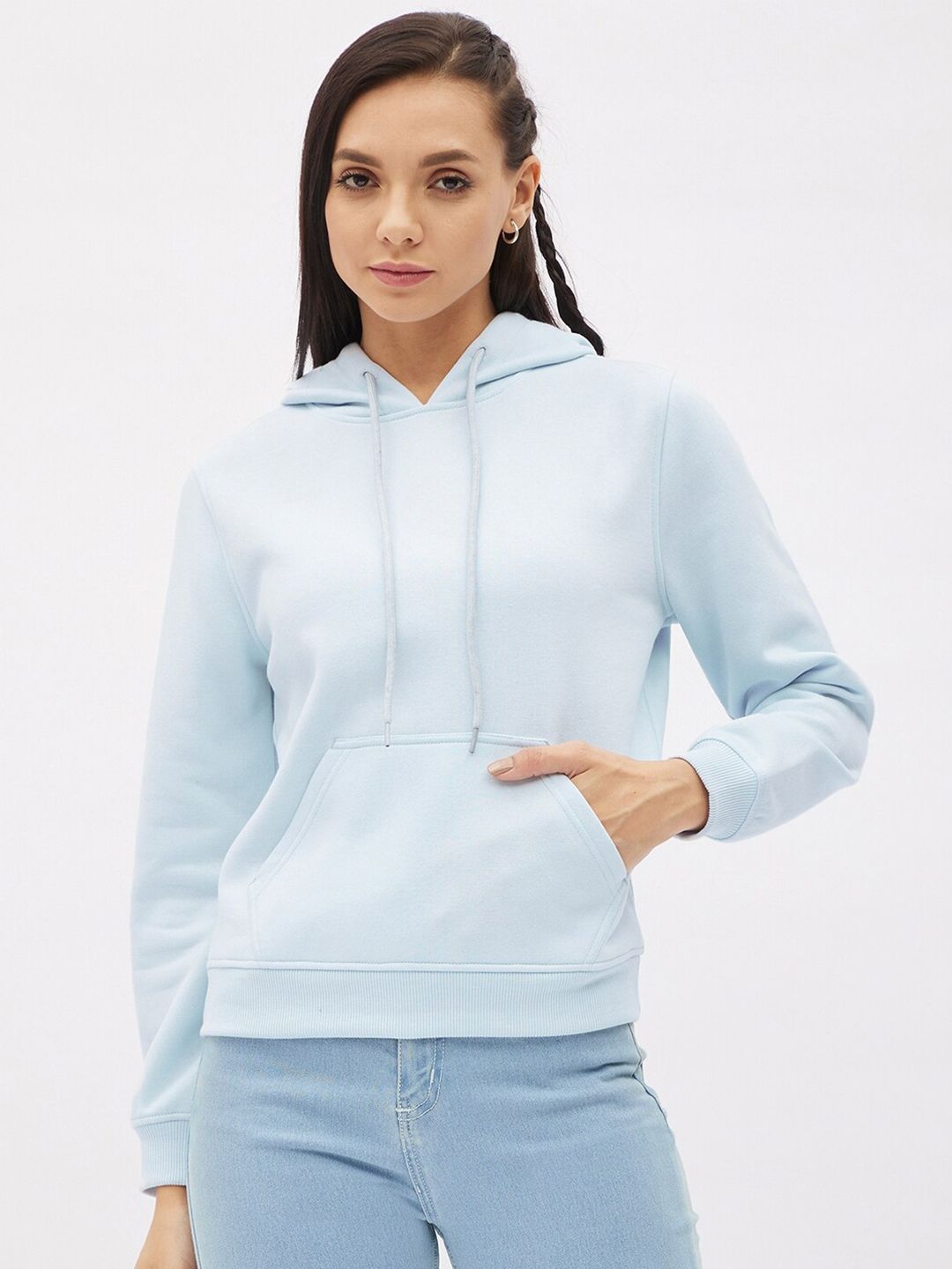 Harpa Women Blue Hooded Sweatshirt Price in India