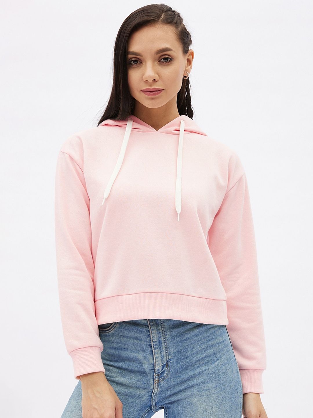 Harpa Women Pink Hooded Sweatshirt Price in India