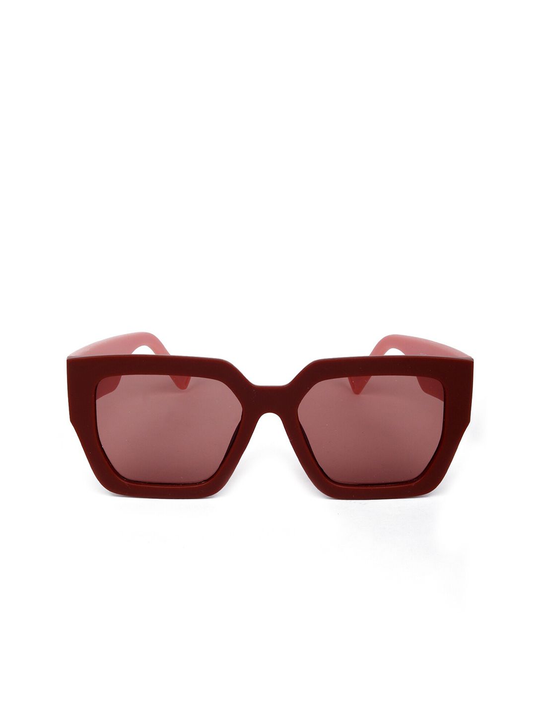 ODETTE Women Red Lens & Red Square Sunglasses with UV Protected Lens DIW248 Price in India