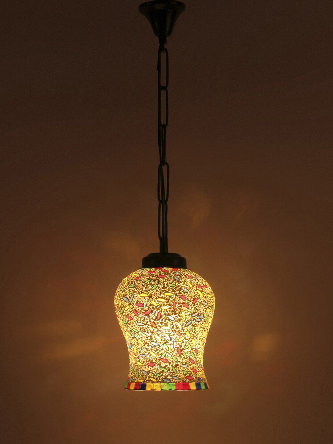 Devansh Multicoloured Mosaic Glass Ceiling Lamp Price in India