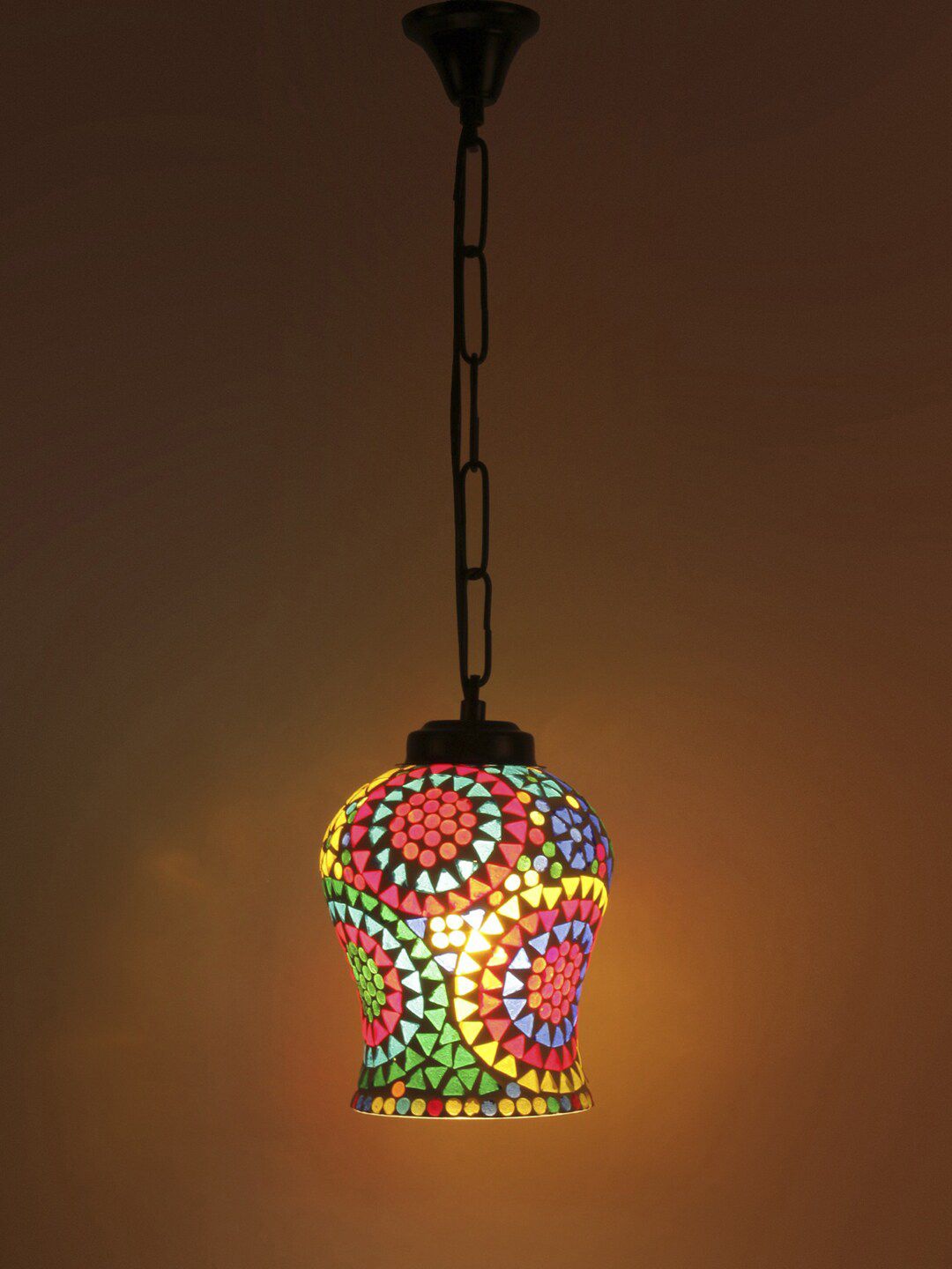 Devansh Multicoloured Mosaic Glass Ceiling Lamp Price in India