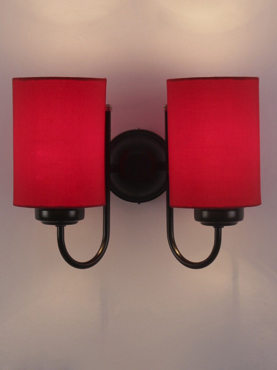 Devansh Red Fabric Wall Mounted Lamp Price in India