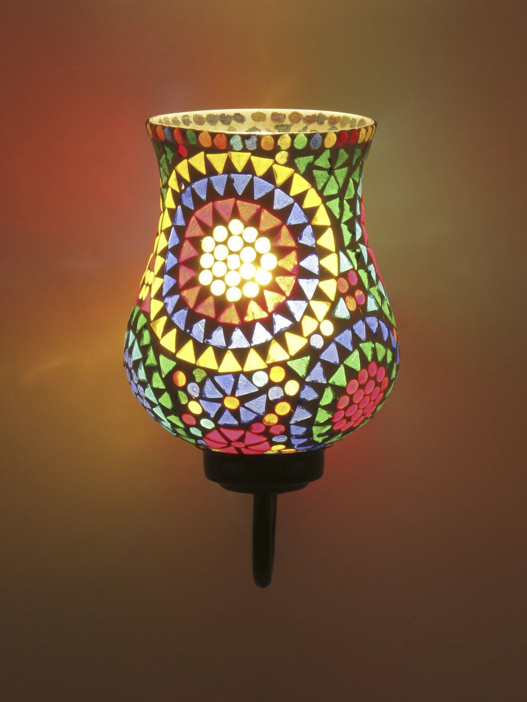 Devansh Multicoloured Mosaic Glass Wall Lamp Price in India