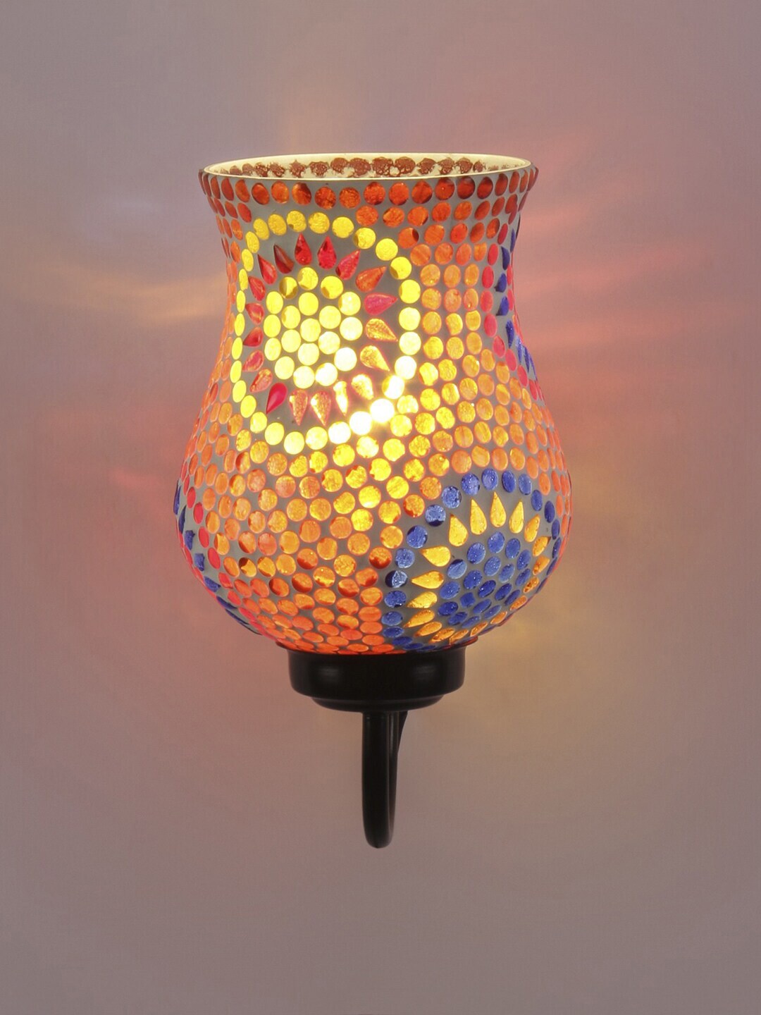 Devansh Multicoloured Mosaic Glass Wall Lamp Price in India