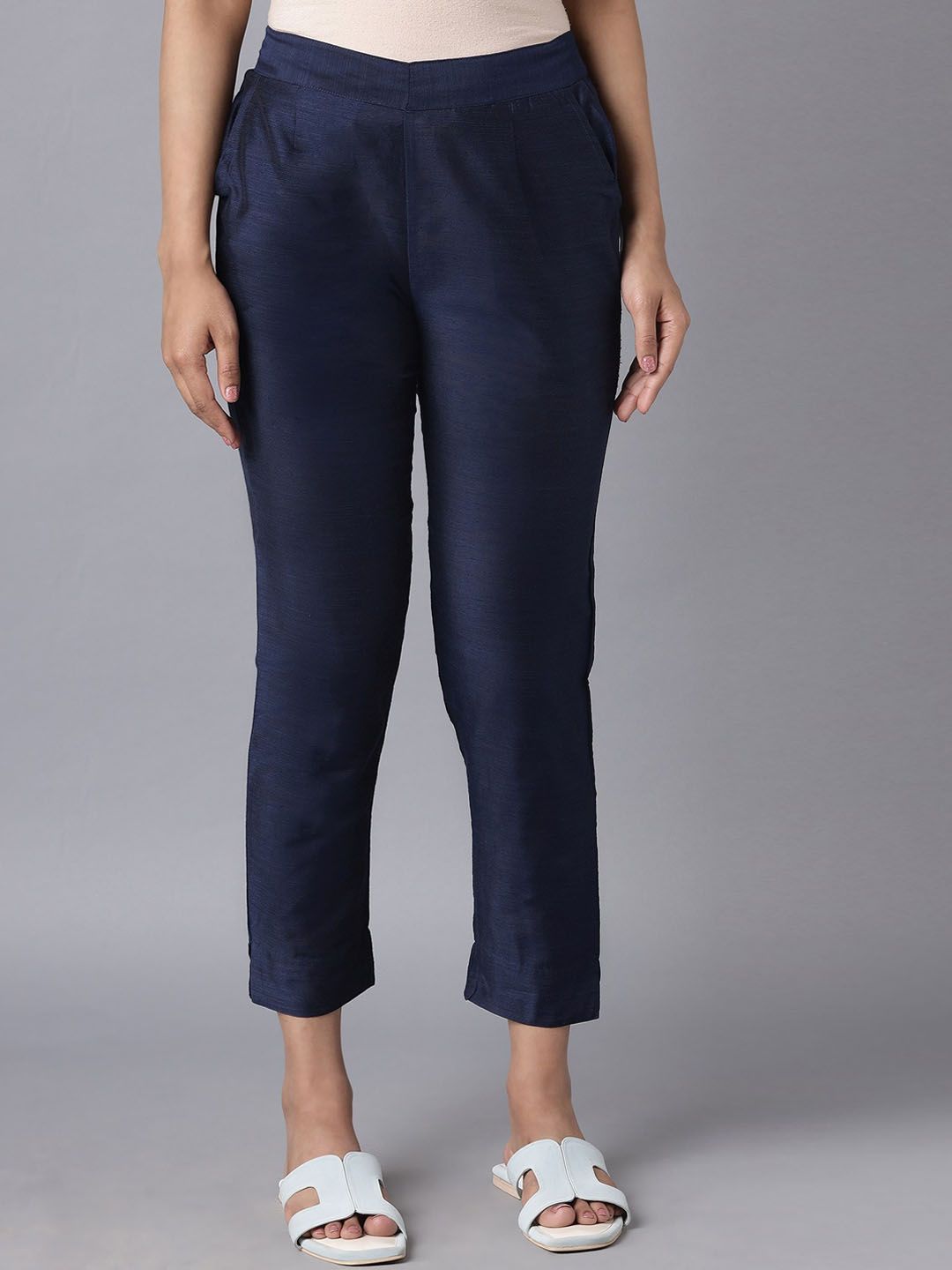 elleven Women Blue Trousers Price in India