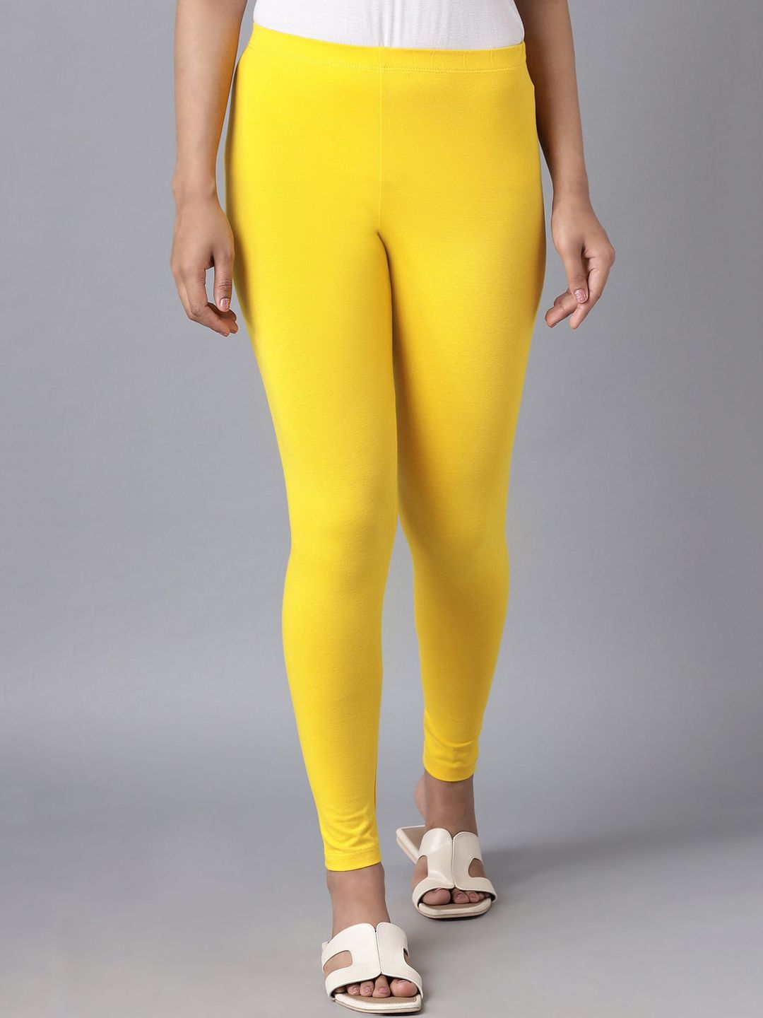 elleven Women Yellow Ankle Length Leggings Price in India